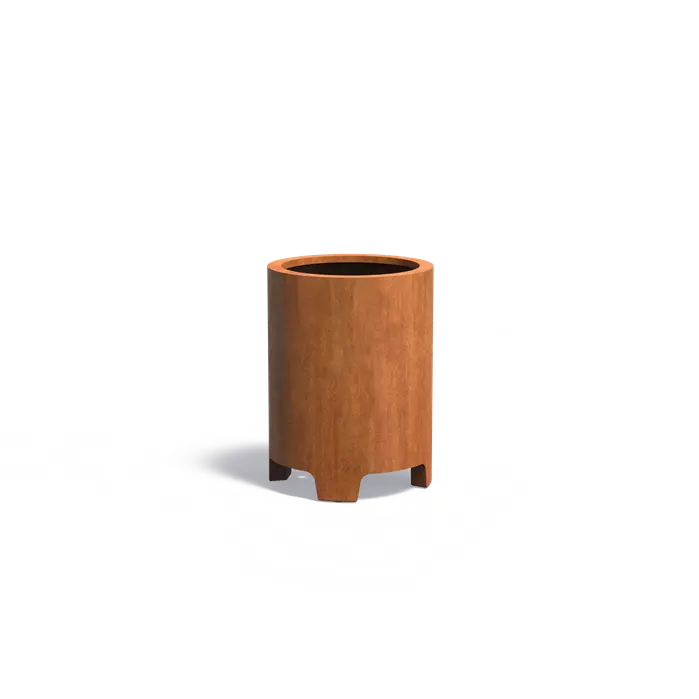 Adezz I Circum Pflanzgefäß aus Cortenstahl mit Füßen