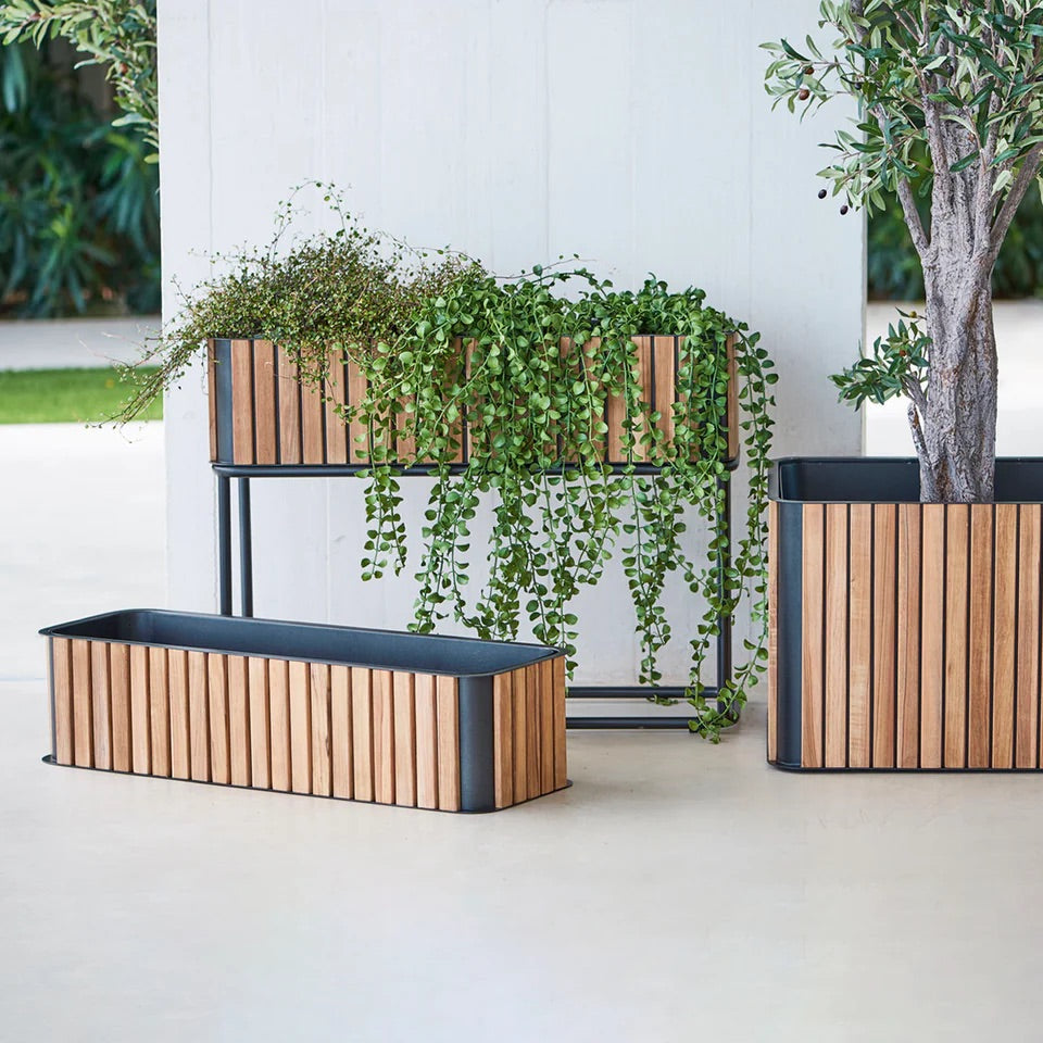 Cane-Line I Combine Pflanzgefäß inklusive Gestell