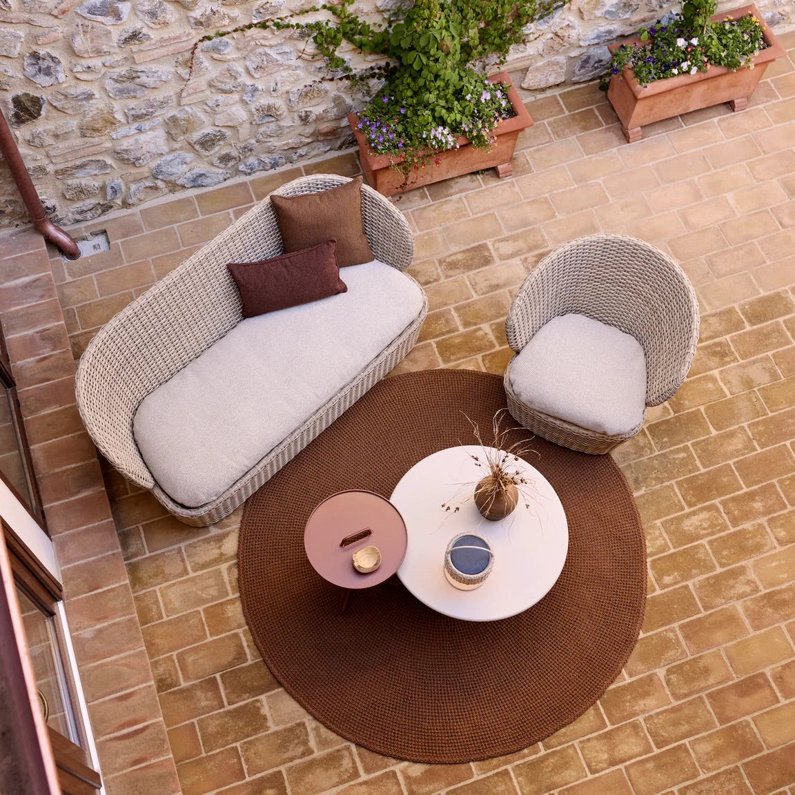 Cane-Line I Knit Outdoorteppich Ø 200 cm