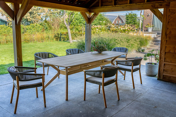 Traditional Teak I Carmen Esstisch mit Keramikplatte, rechteckig