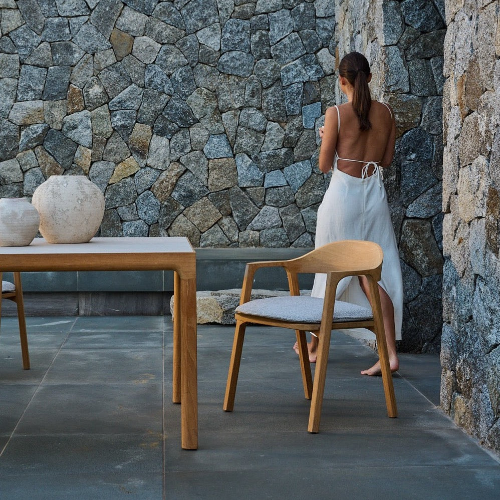 Tribu I Illum Teak Dining Table 267 cm, rectangular