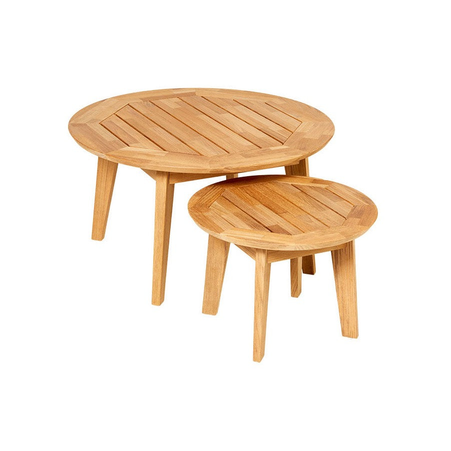 Traditional Teak I Diana Mosaic-Teak Loungetisch 50 cm, rund