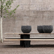 Domani Lava Pflanzgefäß Terracotta Braun Ø50×35 cm, naturinspirierte Oberfläche, frostbeständig