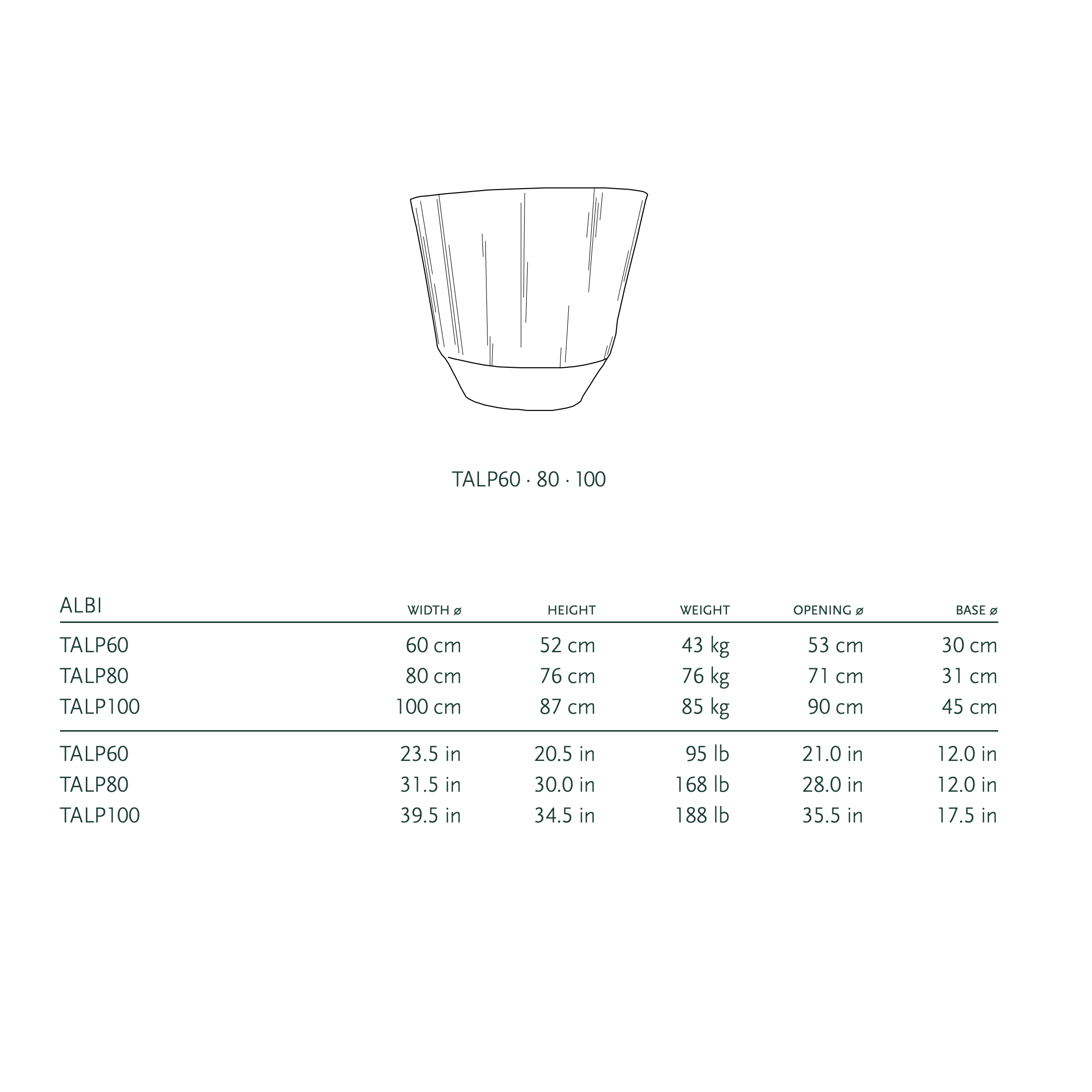 Domani Albi clay planter