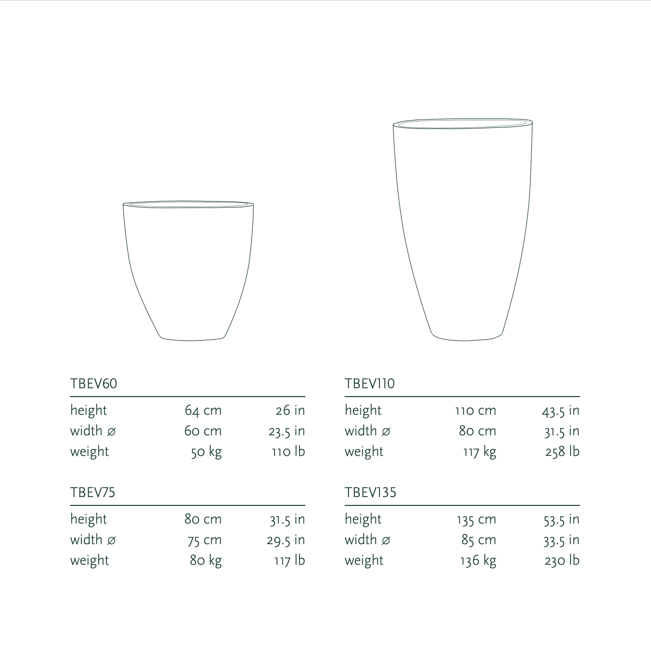 Domani Graz Töpfe – Ton, Ø60–Ø85 cm