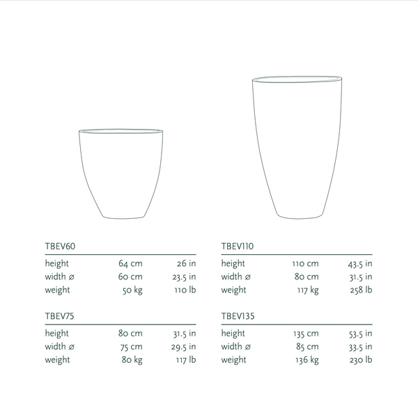 Domani Graz Töpfe – Ton, Ø60–Ø85 cm