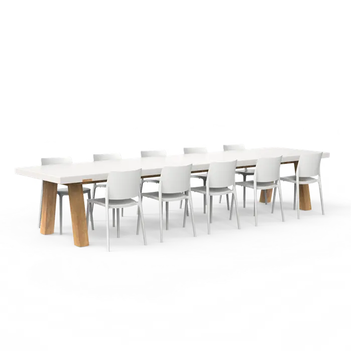 Adezz Colla dining table with oak legs 400 cm 