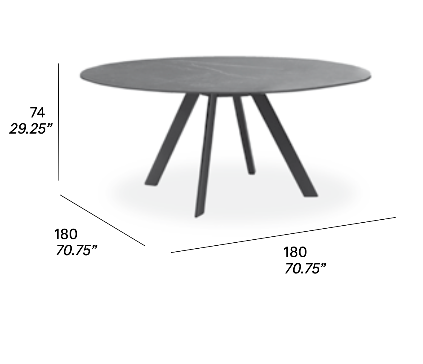 expormim I Atrivm Esstisch 180 cm, rund