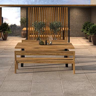 Traditional teak Neo garden bench