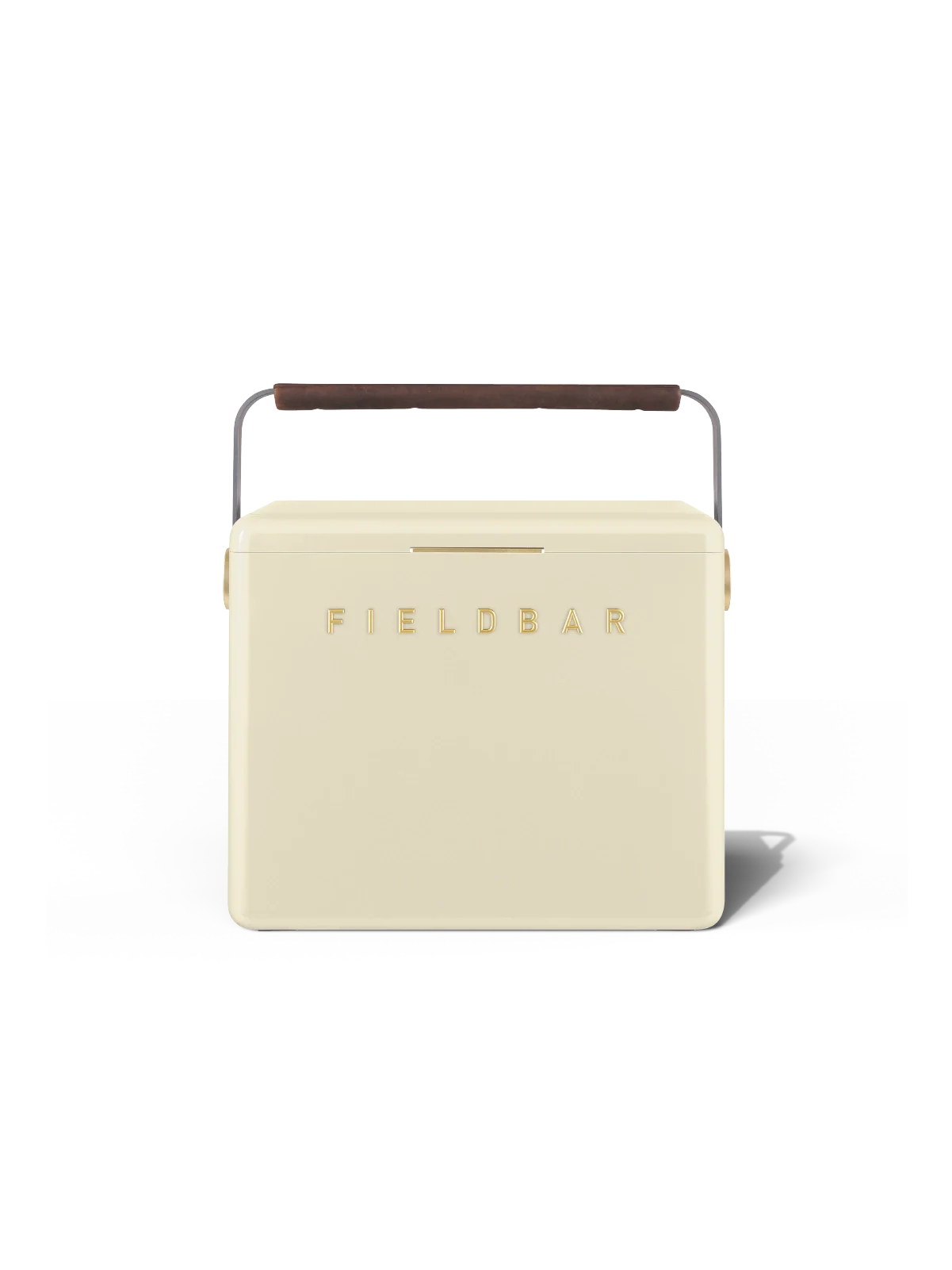 Fieldbar Gin Trunk Kühlbox Safari White aus ABS-Komposit in cremigem Elfenbeinweiß