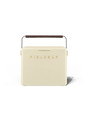 Fieldbar Gin Trunk Kühlbox Safari White aus ABS-Komposit in cremigem Elfenbeinweiß