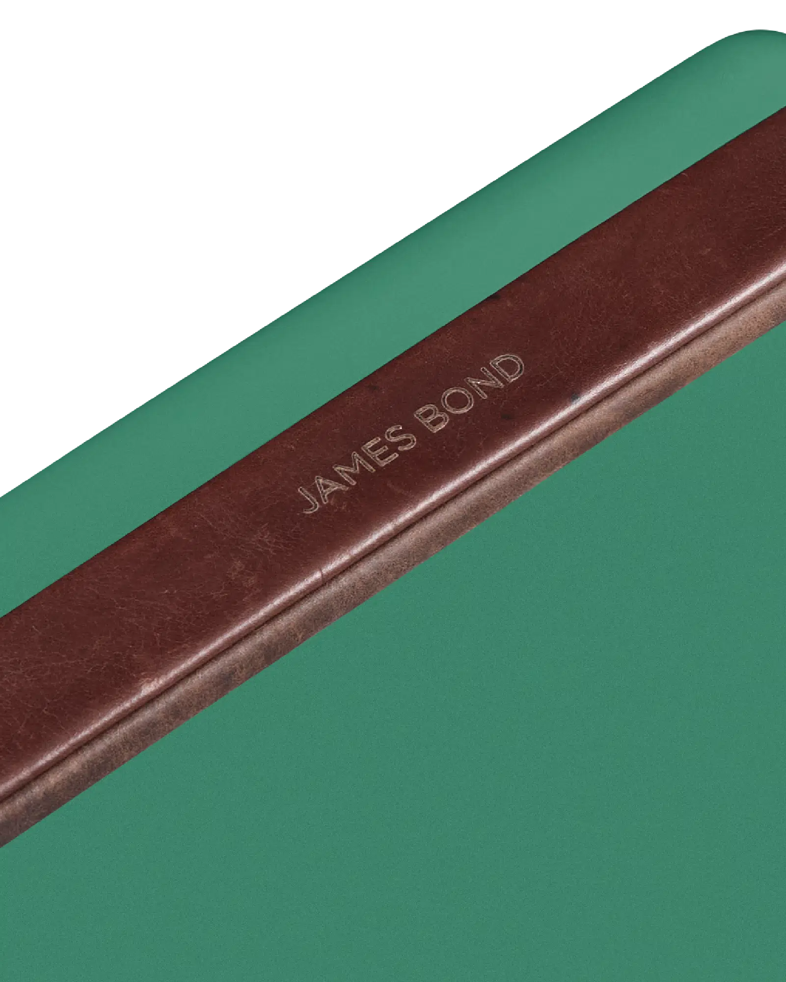 Fieldbar Gin Trunk Parisian Green mit Personalisierung am Griff