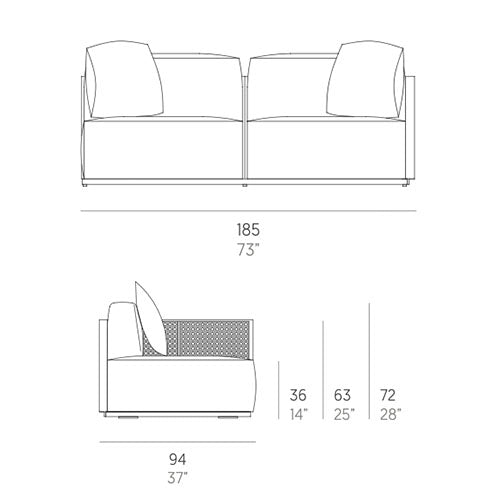Gandia Blasco Bosc Sectional 1 links Maße