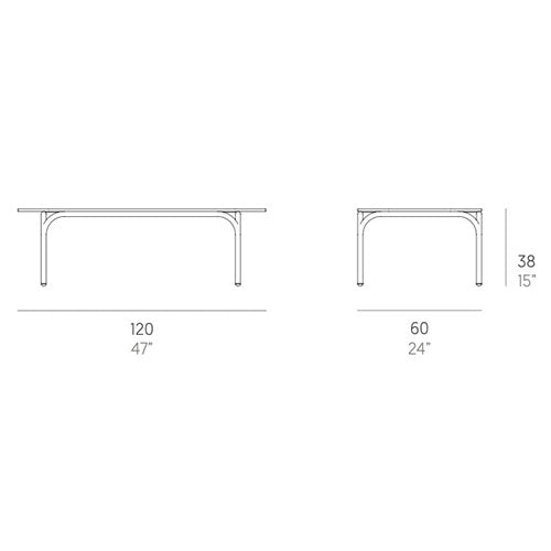 Gandia Blasco Capa Couchtisch 120 cm Maße
