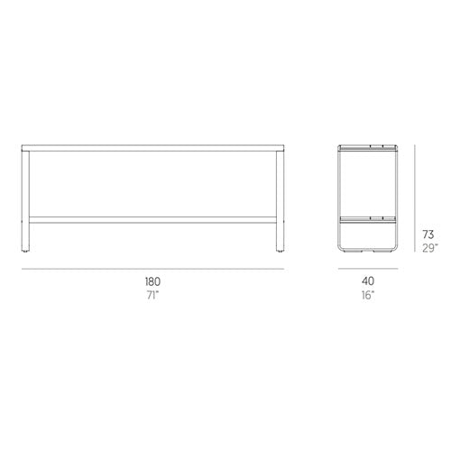 Gandia Blasco Flat Regal 180 cm Maße