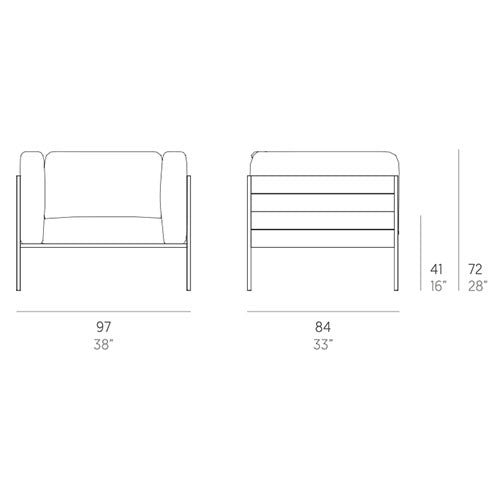 Gandia Blasco GB Modular Sessel Maße