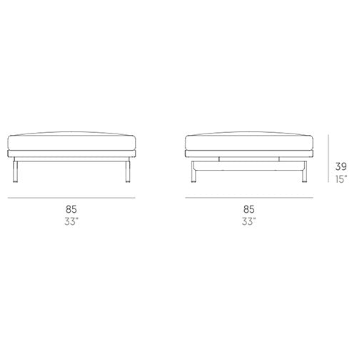 Gandia Blasco Onde Hocker Sectional Maße