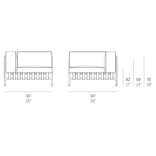 Gandia Blasco Onsen Ecksofa Sectional 6 Maße