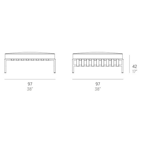 Gandia Blasco Onsen Hocker Sectional Maße