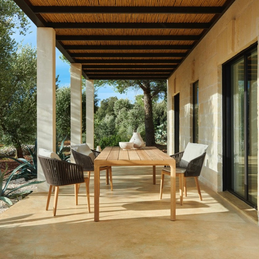 Tribu I Illum Teak Dining Table 212 cm, rectangular