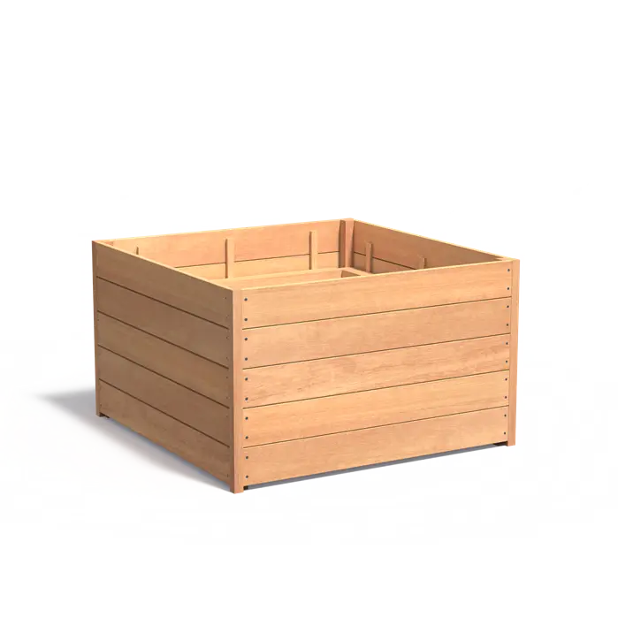 Adezz I Carrez aus Hartholz, quadratisch