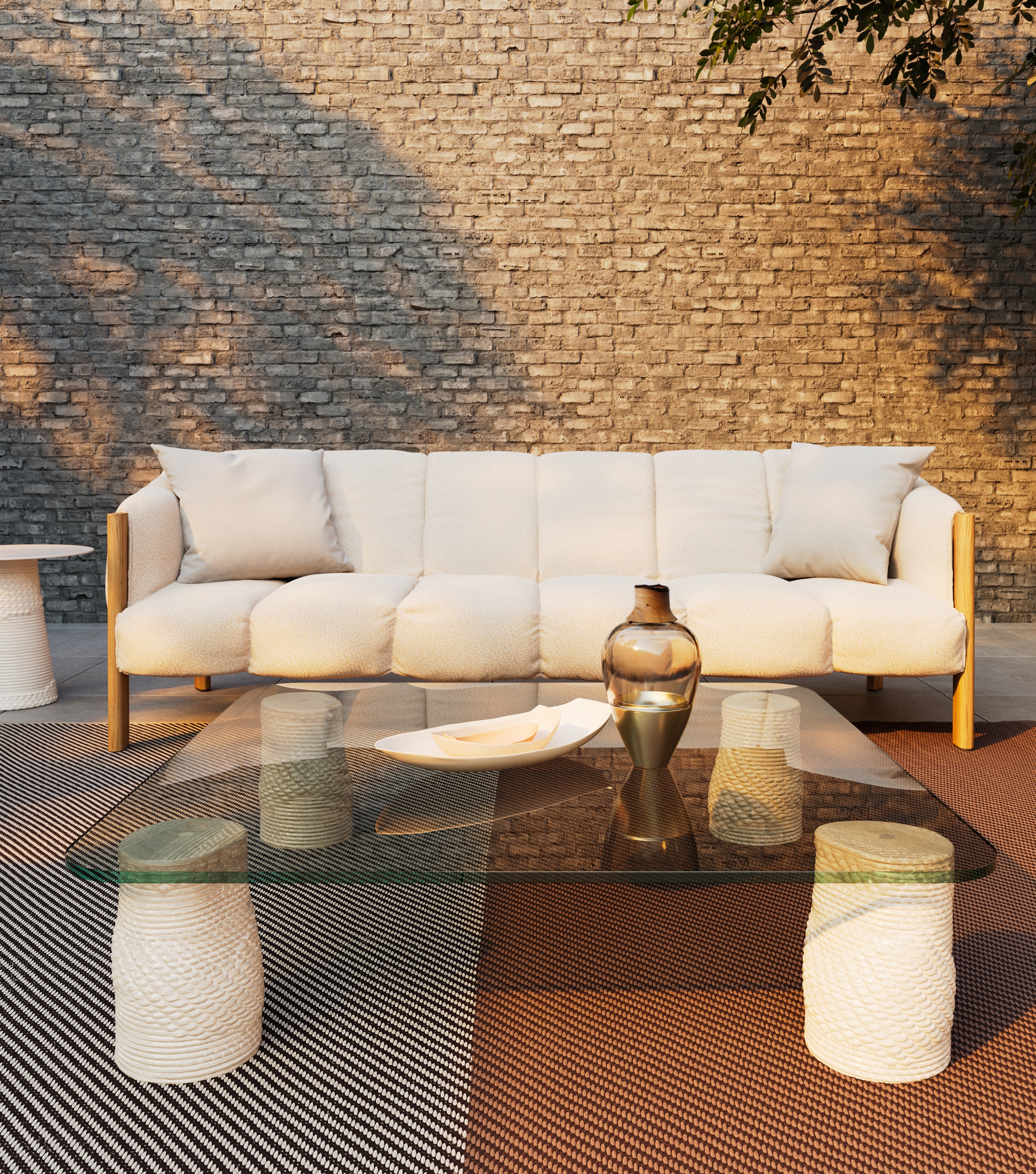 Kettal I Plumon 3-Sitzer Sofa 237 cm