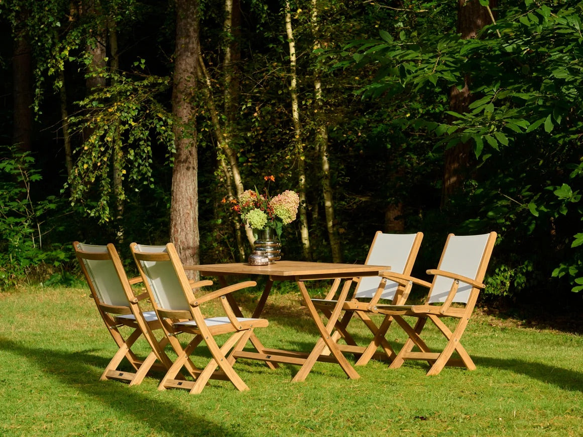 Traditional Teak I Kate klappbarer Stuhl mit Armlehnen