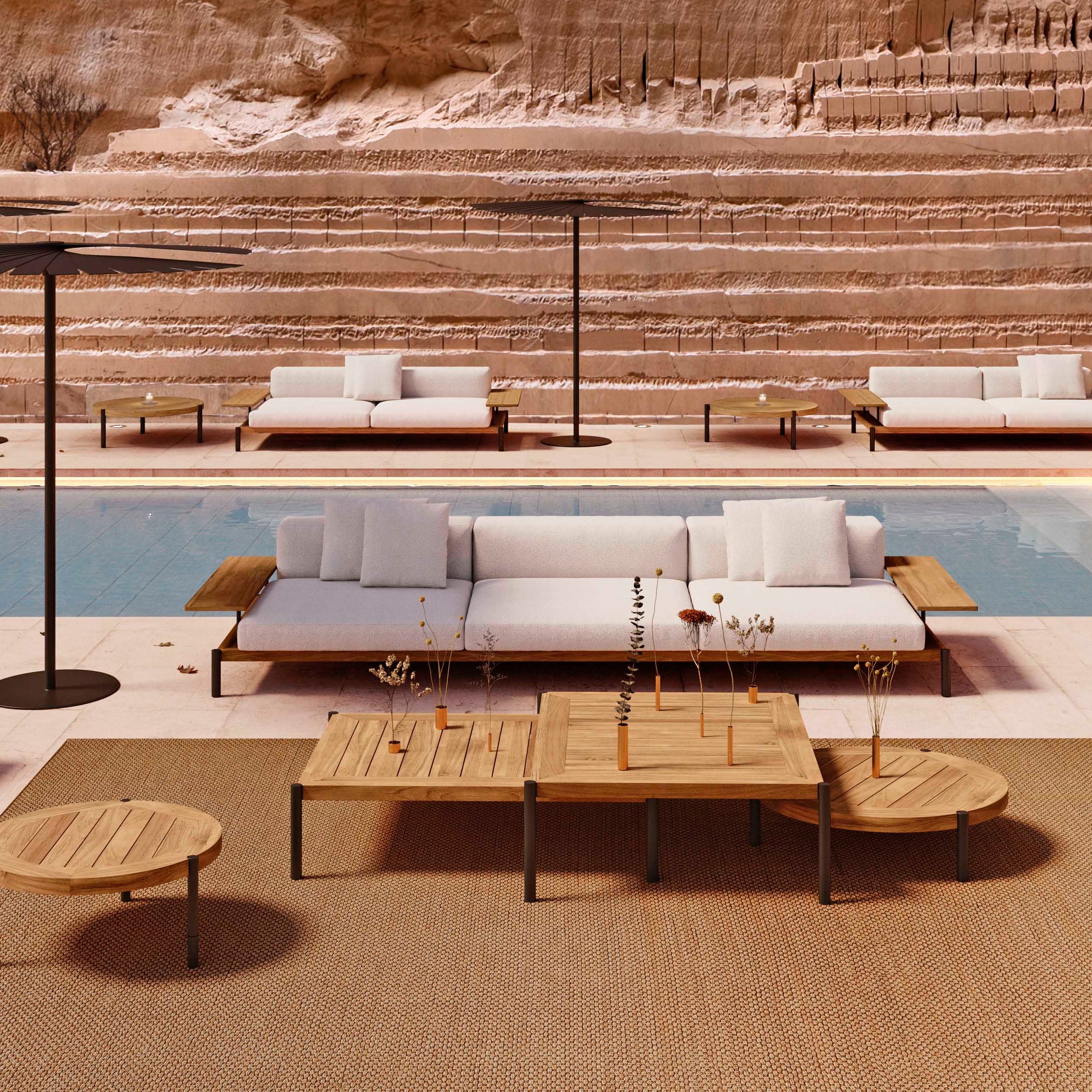 Gandia Blasco I Lademadera Lounge Table 129 cm, rectangular