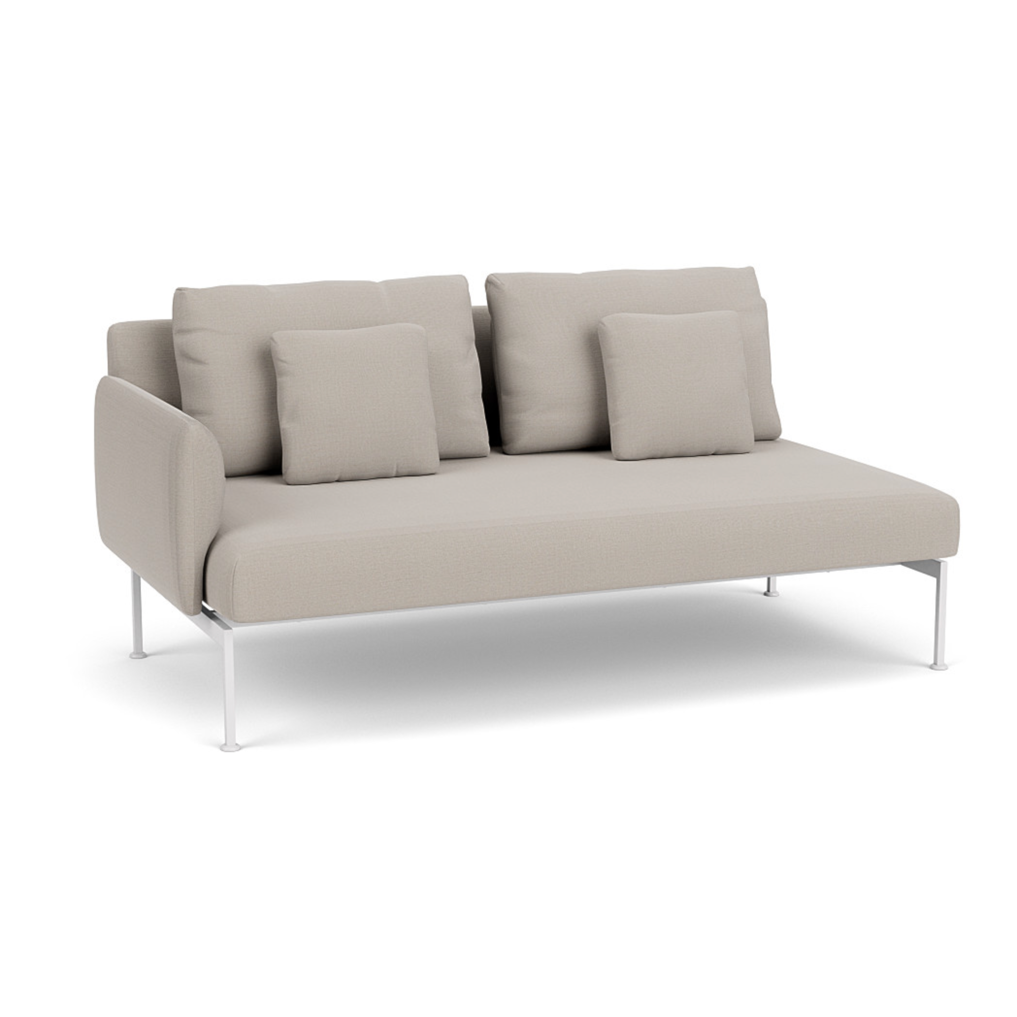 Barlow Tyrie I Layout Deep Seating Zweisitzer-Endmodul mit niedriger Armlehne