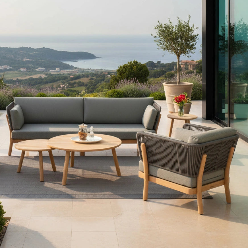 Traditional Teak Marcella Sofa 231 cm