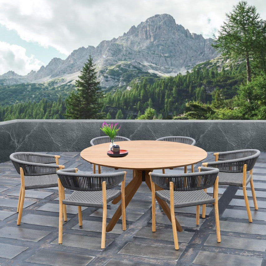 Traditional Teak I Carmen Esstisch, rund