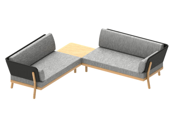 Traditional Teak I Marcella Abschlusssofa rechts