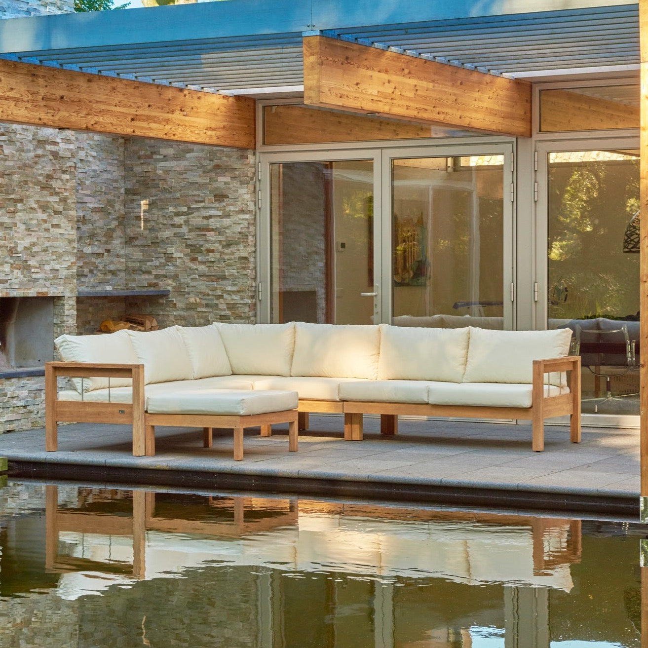 Traditional Teak I Maxima Lounge 2-Sitzer mit Armlehne rechts