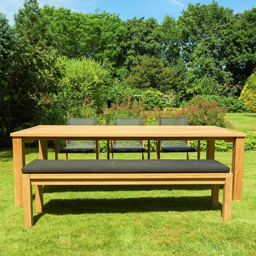 Traditional Teak I Maxima Gartenbank ohne Rückenlehne 180 cm