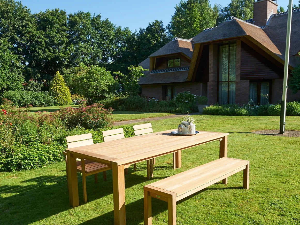 Traditional Teak I Maxima Gartenbank ohne Rückenlehne 180 cm