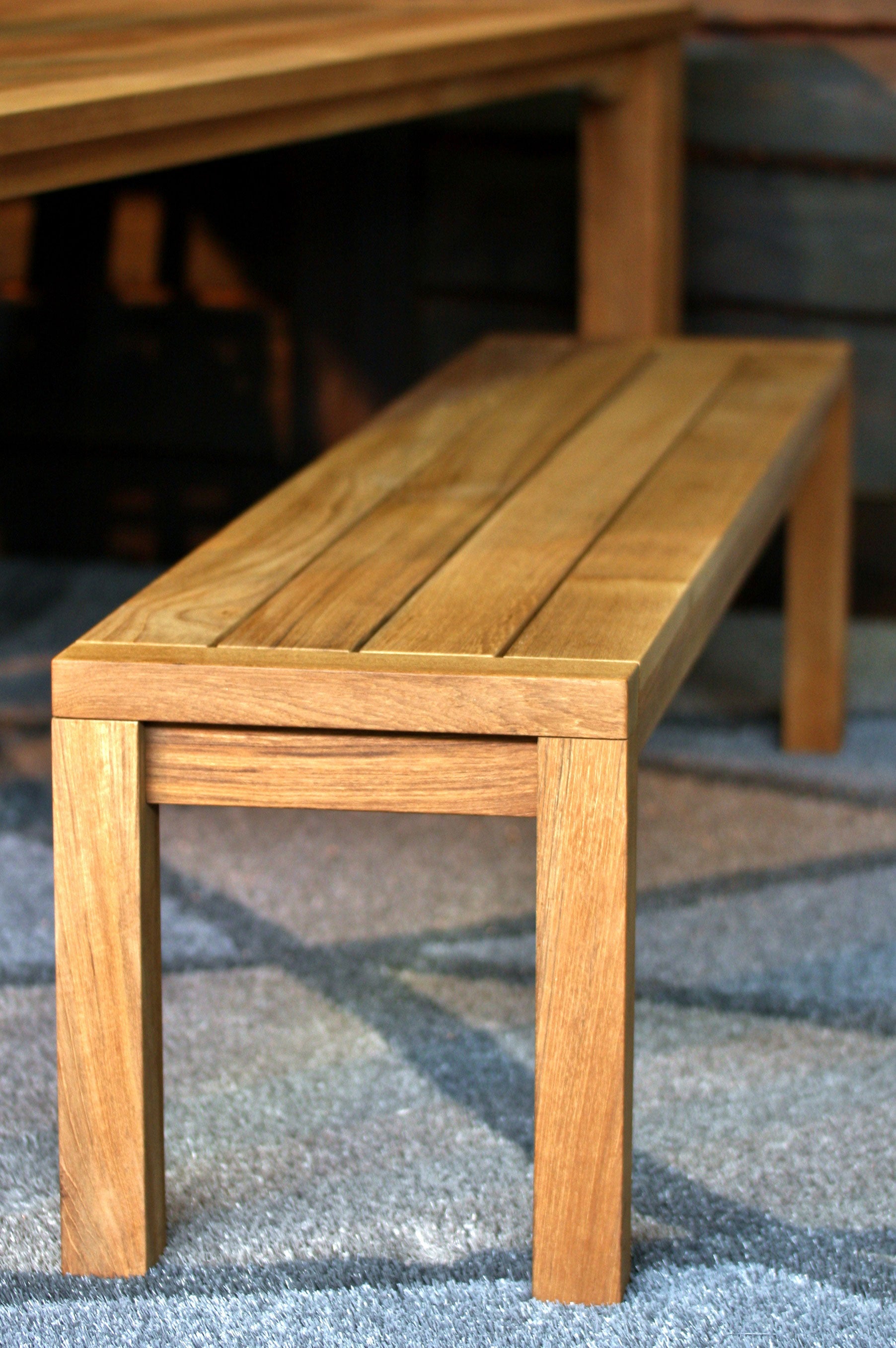 Traditional Teak I Maxima Gartenbank ohne Rückenlehne 180 cm