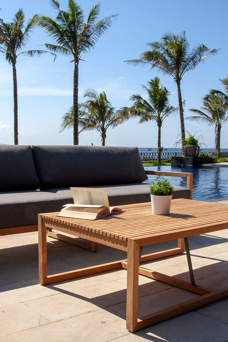 Traditional Teak I Maxima Lounge Table 120 cm, rectangular