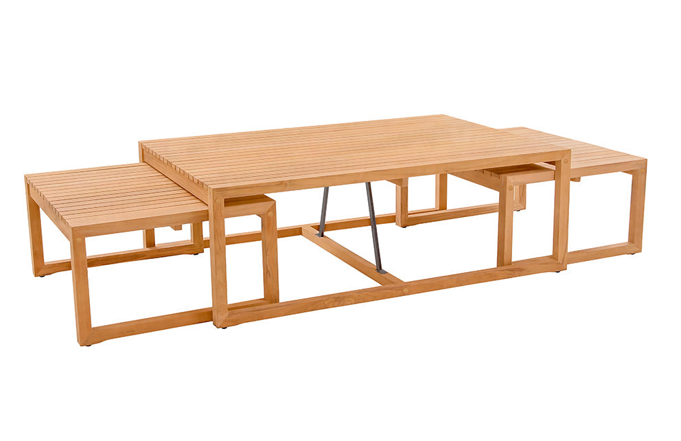 Traditional teak Maxima side table 71 cm