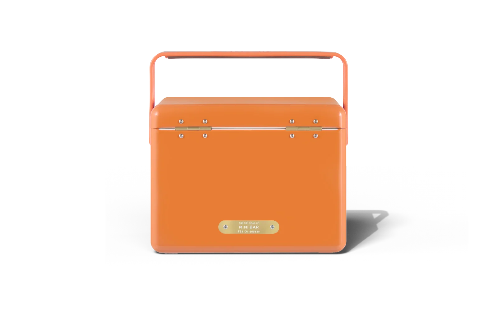 Detailansicht Fieldbar Mini Bar Orchard Orange mit Messingplakette
