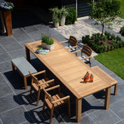 Traditional Teak I Maxima Gartenbank ohne Rückenlehne 100 cm