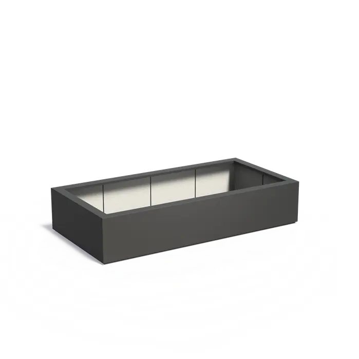 Adezz I Carrez Pflanzgefäß aus Fiberglas, rechteckig