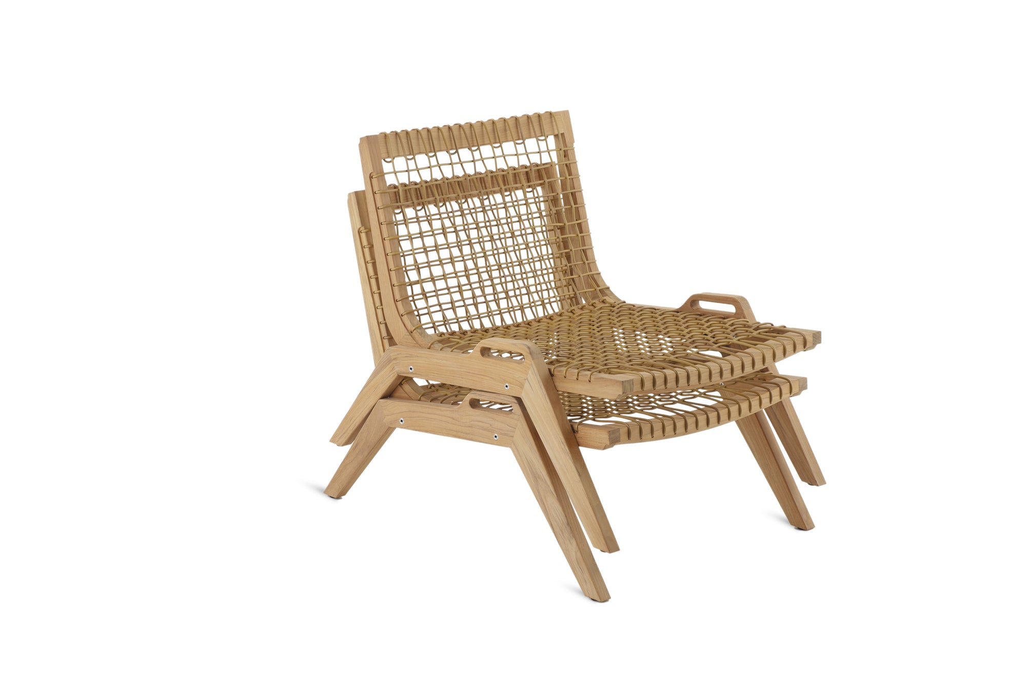 Unopiu lounge chair Synthesis made of teak 