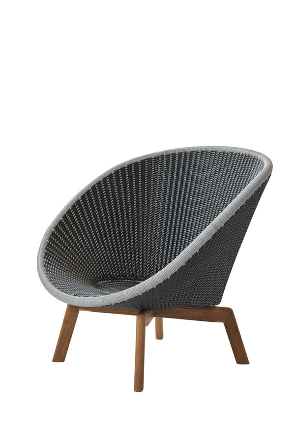 Cane-Line I Peacock Loungesessel mit Teak Beinen