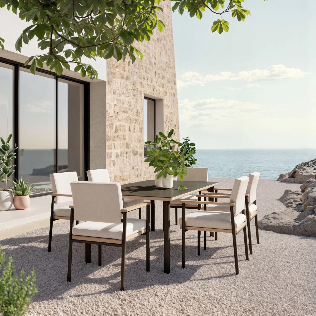 Ploss | Lunare Essgruppe 6 Personen, rechteckig