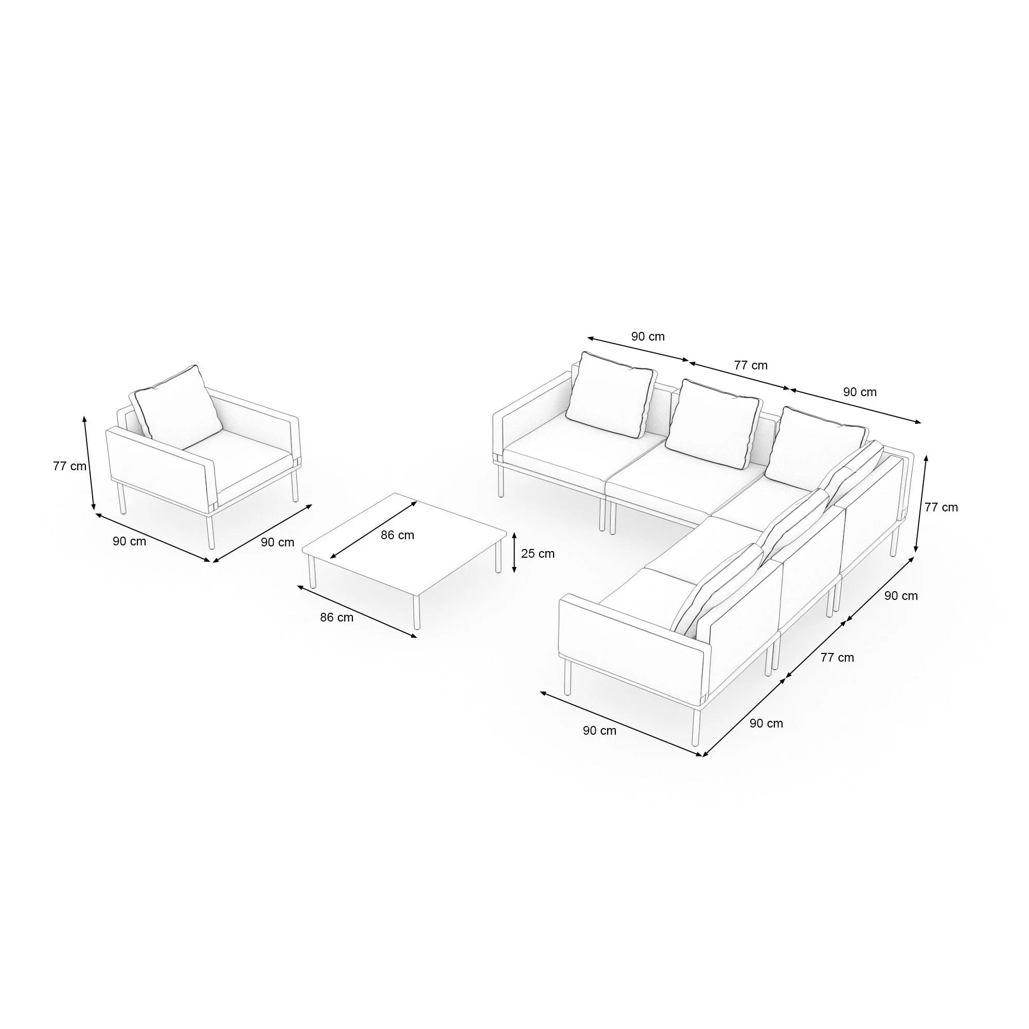 Ploss Lunare Loungegruppe Light Plus – Bild 6