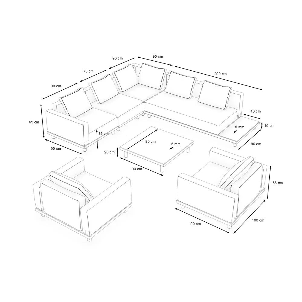 Ploss Lunare Loungegruppe XL – Bild 6