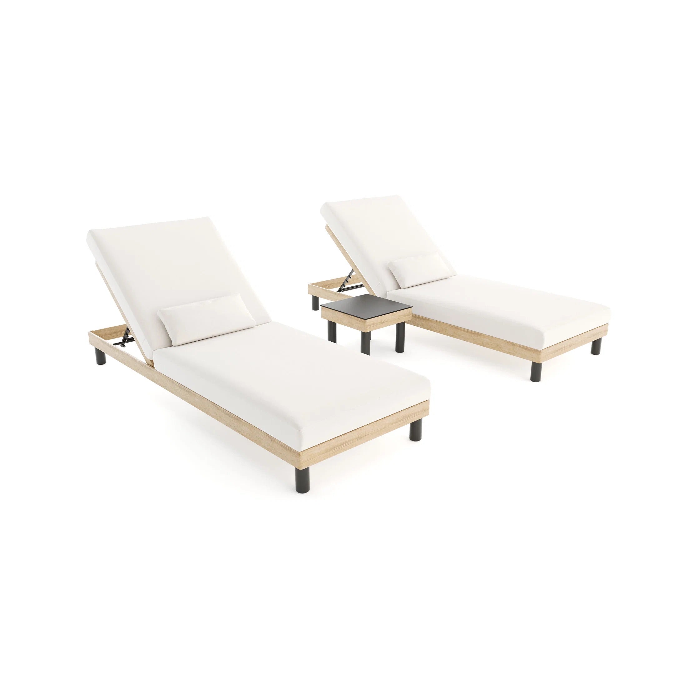Ploss | Lunare Sonnenliegen Set mit kleinem Tisch