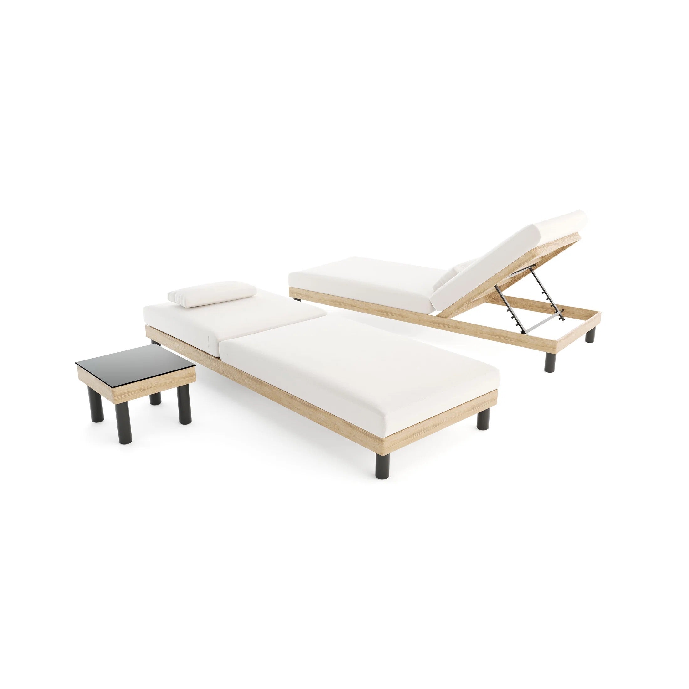 Ploss | Lunare Sonnenliegen Set mit kleinem Tisch