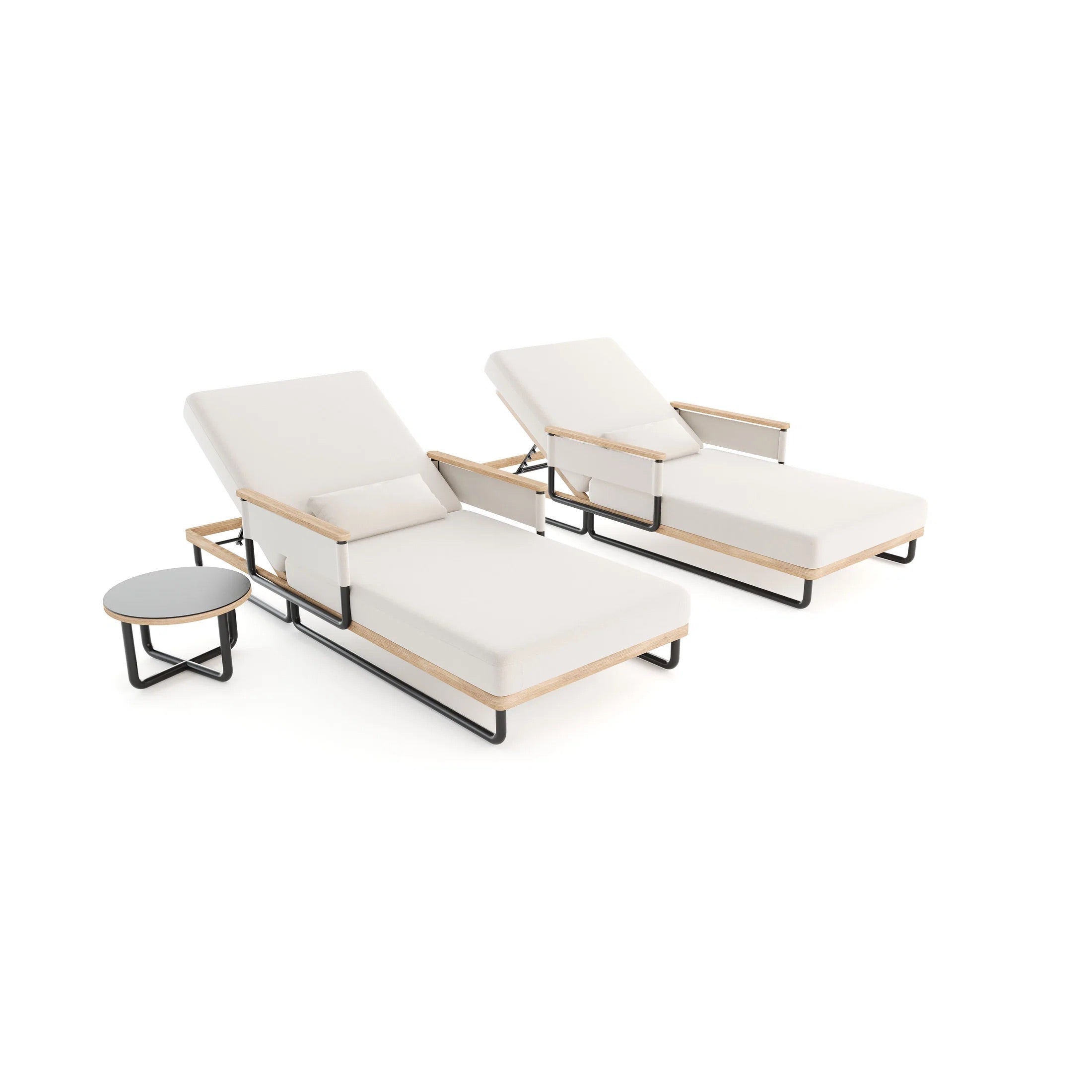 Ploss | Reverie Sonnenliegen Set mit kleinem Tisch