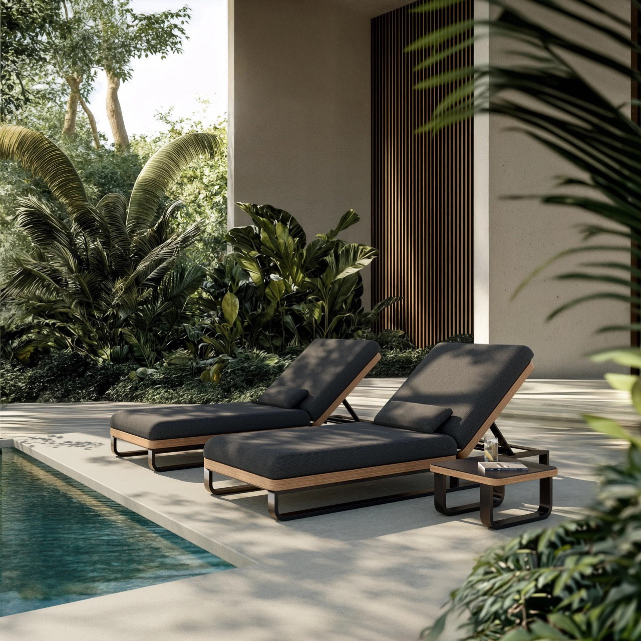Ploss | Solera Sonnenliegen Set mit kleinem Tisch